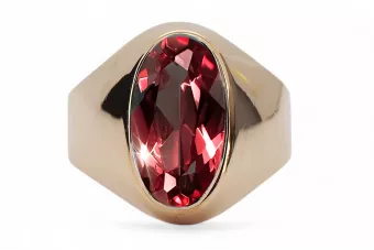 Artisanat vintage Anneau Rubis Or rose 14 carats vintage d'origine vrc077r